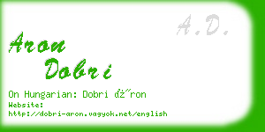 aron dobri business card